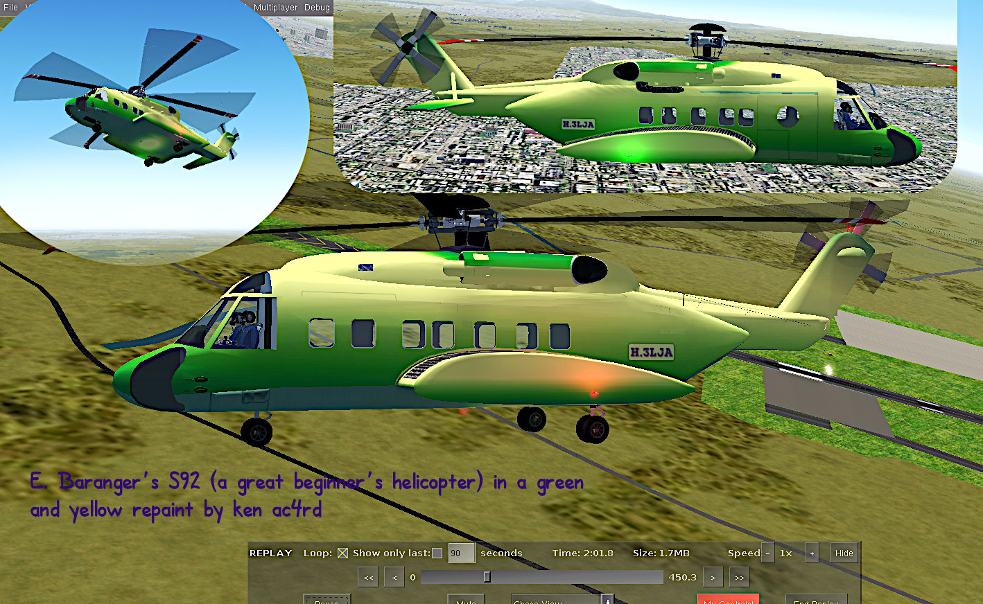 Helijah's S92 in a green and yellow repaint