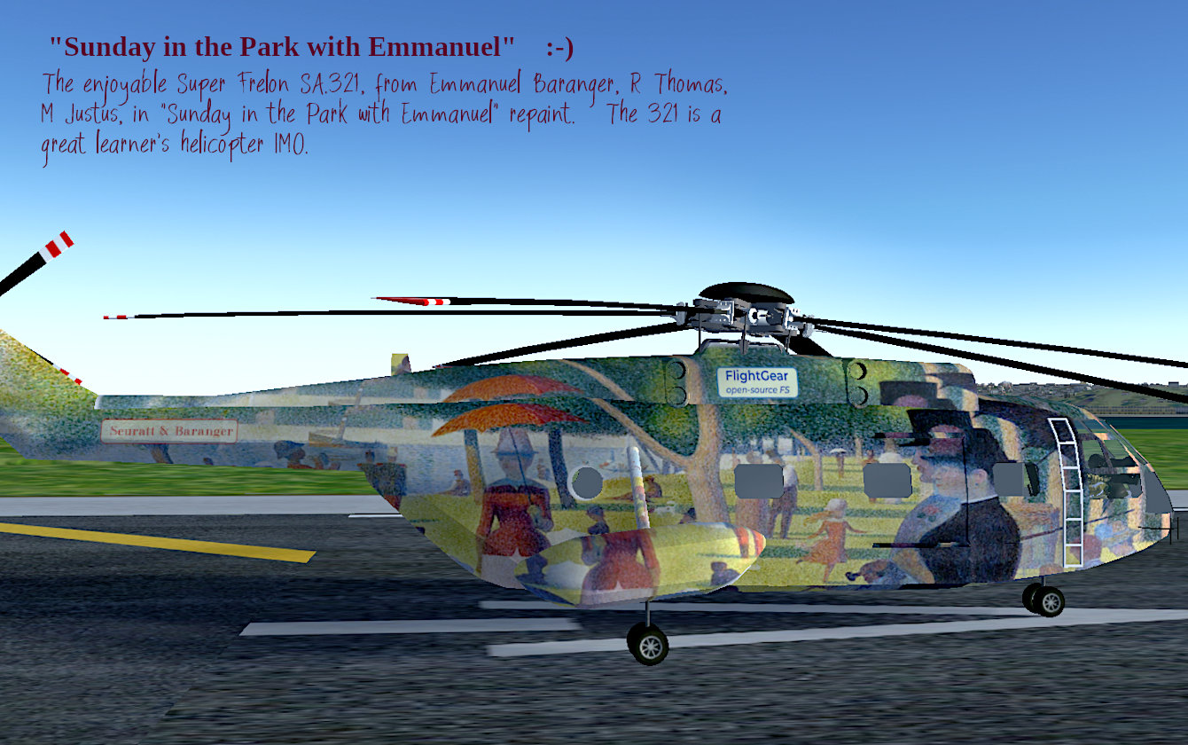 Frelon A.321 in "Sunday in the Park" repaint